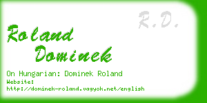 roland dominek business card